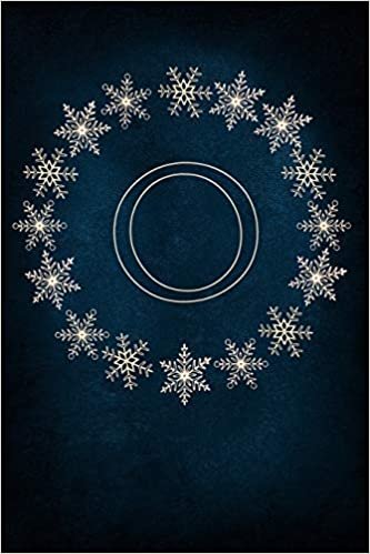indir O: Monogram Initial Notebook Journal with Magical Snowflake Blue Cover