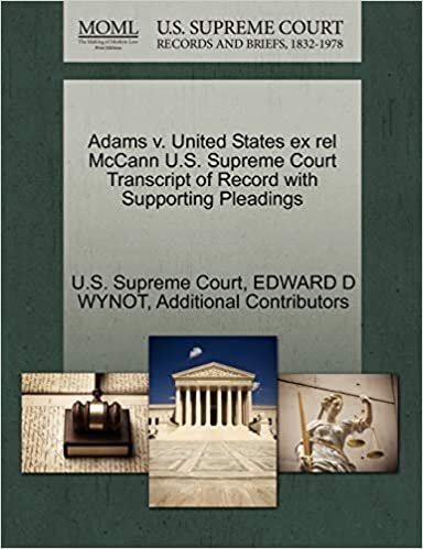 indir Adams v. United States ex rel McCann U.S. Supreme Court Transcript of Record with Supporting Pleadings