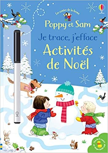 Poppy et Sam - Je trace, j'efface - Activités de Noël - Les contes de la ferme indir