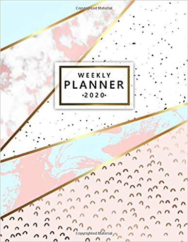 2020 Weekly Planner: Pink Gold Marble Daily Weekly 2020 Planner, Agenda & Organizer with Inspirational Quotes, Holidays, To-Do’s, Vision Boards & Notes - Pretty Prints Collection
