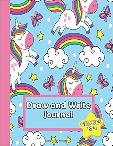 indir Draw and Write Journal - Grades K-2: Primary Draw And Write Composition Half Page Lined Paper with Drawing Space (8.5&quot; x 11&quot; Notebook) Learn How To ... Unicorn Notebooks and Journals For Kids)