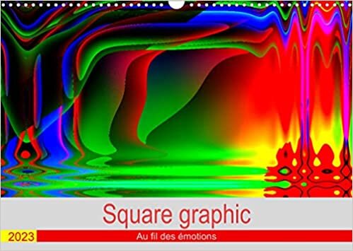 Square graphic (Calendrier mural 2023 DIN A3 horizontal): Des formes abstraites aux couleurs intenses (Calendrier mensuel, 14 Pages ) ダウンロード
