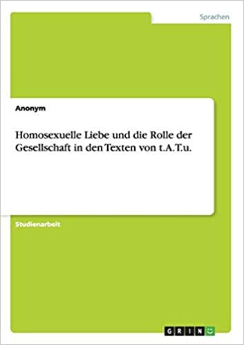 Homosexuelle Liebe und die Rolle der Gesellschaft in den Texten von t.A.T.u.