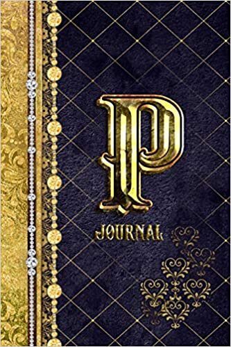 indir P Journal: Letter P Initial Monogram Lined Notebook - Elegant Diamond and Gold Print