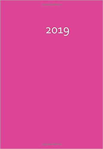 Mini Kalender 2019 - pink - ca. DIN A6, 1 Woche pro Seite