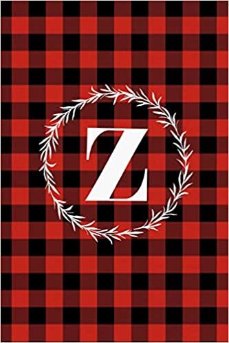 indir Z: Z Monogram Journal : Buffalo Plaid: 6x9 Inch, 120 Pages, Lined Journal, College Ruled Notepad