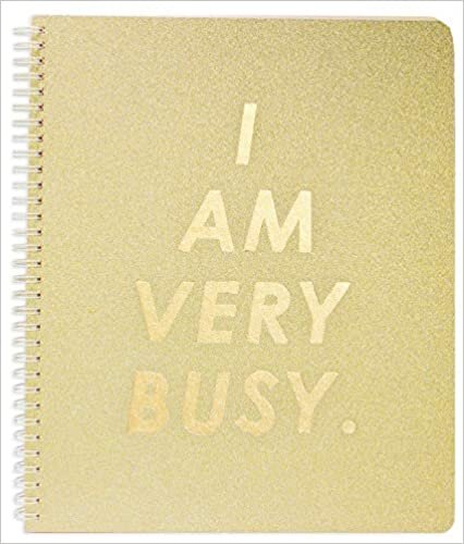  بدون تسجيل ليقرأ Ban.do Rough Draft Large Spiral Notebook with Saying, 11" x 9" with Pockets and 160 College Ruled Pages, I Am Very Busy (gold glitter)