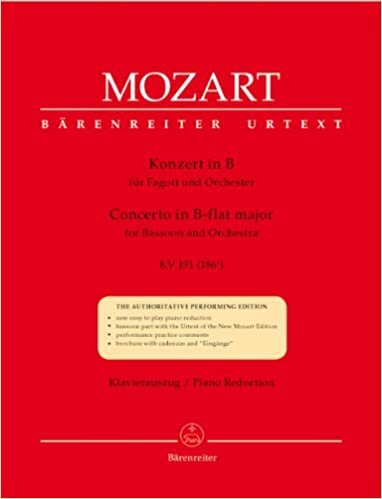 Konzert für Fagott und Orchester B-Dur KV 191 (186e). Klavierauszug