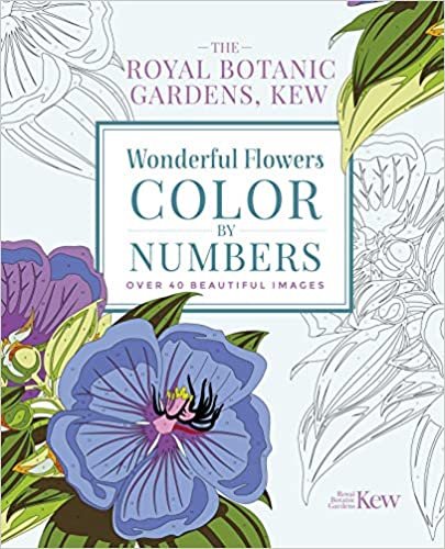 indir The Royal Botanic Gardens, Kew: Wonderful Flowers Color-By-Numbers: Over 40 Beautiful Images (Royal Botanic Kew Gardens Arts &amp; Activities)