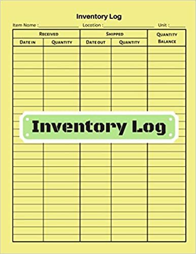 Inventory log: V.12 - Inventory Tracking Book, Inventory Management and Control, Small Business Bookkeeping / double-sided perfect binding, non-perforated indir