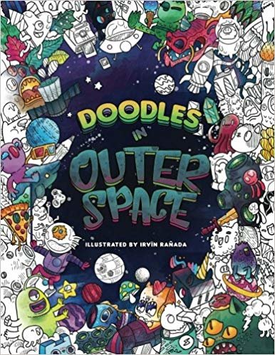 تحميل Doodles in Outer Space - Adult Coloring Books: Relax on an Intergalactic Journey through the Universe