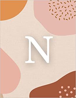 N: Monogram Lined Journal | 120 Pages | Large 8.5 x 11 inches (Boho Chic Monogram Journals) indir