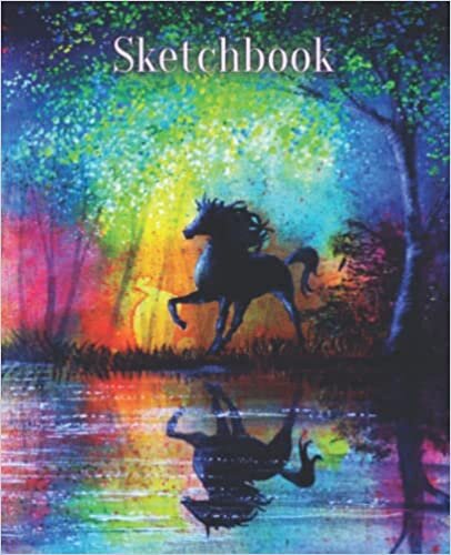 Amanda Carter Composition Sketchbook: A beautiful horse by the water in a bright forest. Watercolor | 120 Pages | 7.5" x 9.25" | Children Kids Girls Boys Teens Women Men تكوين تحميل مجانا Amanda Carter تكوين