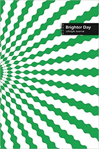 Brighter Day Lifestyle Journal, Blank Write-in Notebook, Dotted Lines, Wide Ruled, Size (A5) 6 x 9 In (Green)