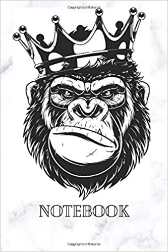 NOTEBOOK: Gorilla King Notebook , ( 6 inch x 9 inch ) 15,24 cm  x 22,86 cm , 100 Pages, Soft Cover, Glossy Finish For Writing And Note Taking ダウンロード