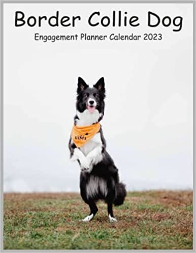 Border Collie Dog Engagement Planner Calendar 2023