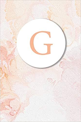 G: Pink Marble Monogram Sketchbook | 110 Sketchbook Pages (6 x 9) | Floral Watercolor Monogram Sketch Notebook | Personalized Initial Letter Journal | Monogramed Sketchbook indir