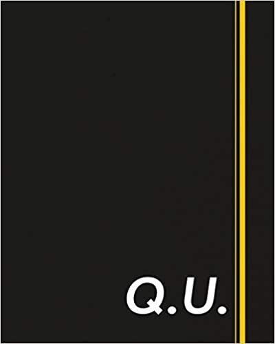 Q.U.: Classic Monogram Lined Notebook Personalized With Two Initials - Matte Softcover Professional Style Paperback Journal Perfect Gift for Men and Women indir