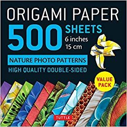 تحميل Origami Paper 500 sheets Nature Photo Patterns 6&quot; (15 cm): Tuttle Origami Paper: Double-Sided Origami Sheets Printed with 12 Different Designs (Instructions for 6 Projects Included)