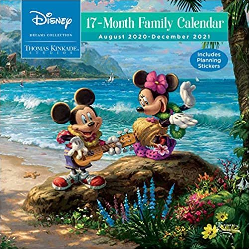 Disney Dreams Collection by Thomas Kinkade Studios: 17-Month 2020-2021 Family Wa ダウンロード
