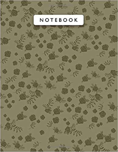 indir Notebook Antique Bronze Color Mini Vintage Rose Flowers Patterns Cover Lined Journal: 21.59 x 27.94 cm, A4, Planning, Wedding, 110 Pages, College, 8.5 x 11 inch, Work List, Monthly, Journal