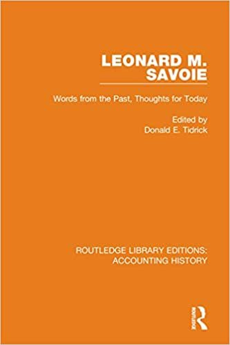 indir Leonard M. Savoie: Words from the Past, Thoughts for Today (Routledge Library Editions: Accounting History, Band 32)