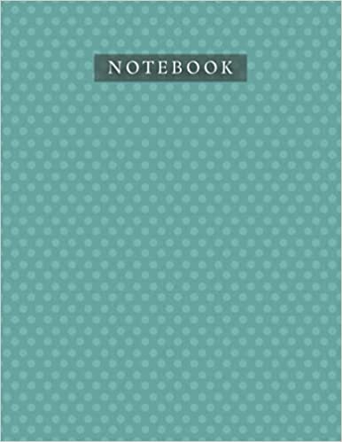 Notebook Pine Green Color Polka Dots Baby Elephant Pattern Background Cover: 8.5 x 11 inch, Organizer, Planner, Daily, A4, 110 Pages, Bill, Journal, 21.59 x 27.94 cm, Life indir