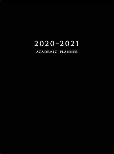 2020-2021 Academic Planner: Large Weekly and Monthly Planner with Inspirational Quotes and Black Cover (Hardcover)