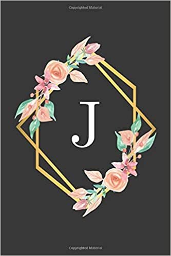 indir J: Monogram Initial Letter J Notebook for Girls and Women, College Ruled, Watercolor Floral Design