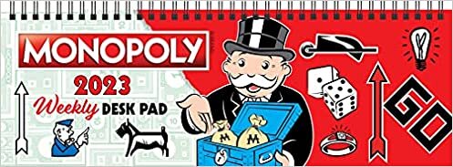 تحميل Monopoly 2023 Dated Weekly Desk Pad Calendar