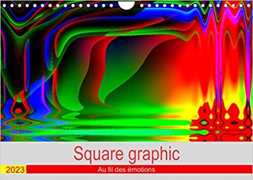 Square graphic (Calendrier mural 2023 DIN A4 horizontal): Des formes abstraites aux couleurs intenses (Calendrier mensuel, 14 Pages ) ダウンロード
