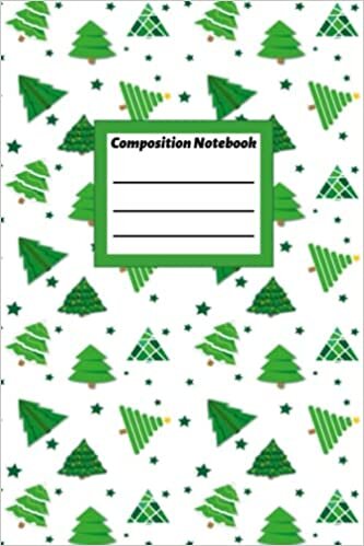 Amanda Carter Composition Notebook: Green Christmas trees and snowflakes on a white background Сheckered notebook | 100 Pages | 6 x 9 | Children Kids Girls Boys Teens Women تكوين تحميل مجانا Amanda Carter تكوين