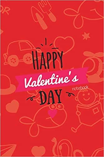 اقرأ Happy Valentines Day Notebook, Blank Write-in Journal, Dotted Lines, Wide Ruled, Medium (A5) 6 x 9 In (Red) الكتاب الاليكتروني 