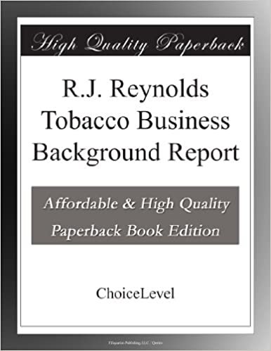 indir R.J. Reynolds Tobacco Business Background Report