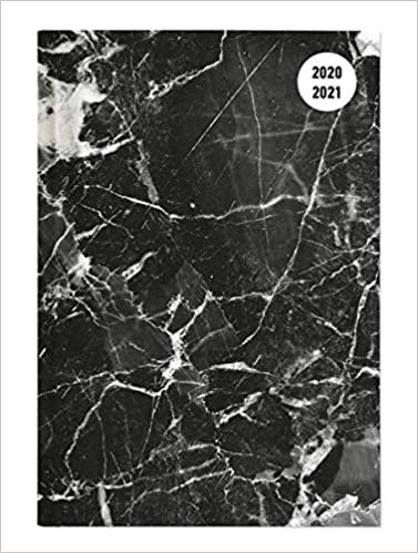 Collegetimer Black Marble 2020/2021 - Schüler-Kalender A5 (15x21 cm) - Marmor - Weekly - 224 Seiten - Terminplaner - Alpha Edition (Collegetimer A5 Weekly) indir