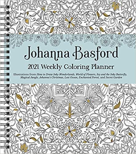 Johanna Basford 2021 Weekly Coloring Planner Calendar