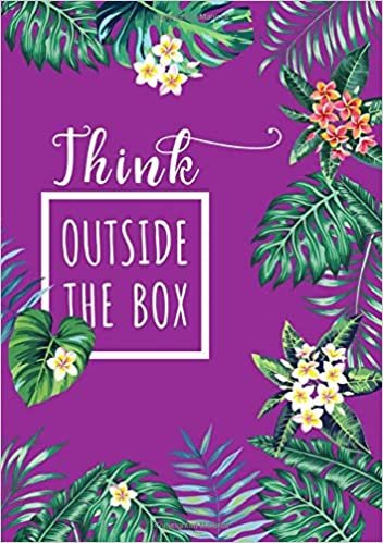 Think Outside The Box: B5 Large Print Password Notebook with A-Z Tabs | Medium Book Size | Tropical Leaf Design Purple indir