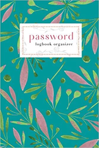 indir Password Logbook Organizer: 4x6 Small Login Notebook with A-Z Alphabet Index | Two-Tone Botanical Design | Teal