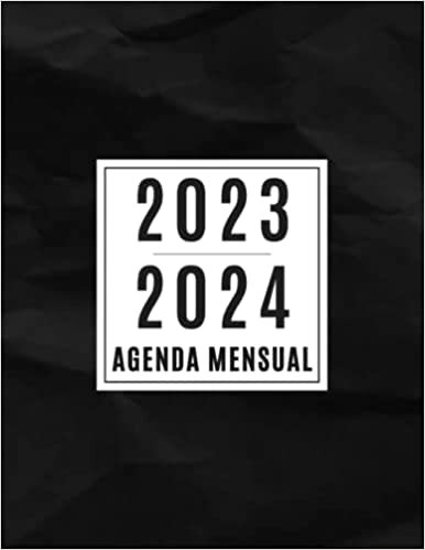 Agenda Mensual 2023-2024: Planificador mensual Dos Páginas por Mes | Español - Tamaño A4 | Organizador 24 meses Enero 2023 Diciembre 2024, Calendario por 2 Años - Cubierta Negra ダウンロード