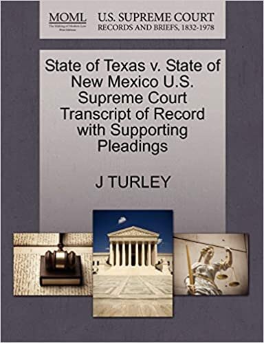 State of Texas v. State of New Mexico U.S. Supreme Court Transcript of Record with Supporting Pleadings