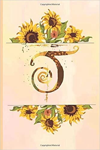 indir T: beige pink Notebook Initial Letter T yellow sunflower journal Monogram T Lined Notebook Journal beige pink flowers Personalized for Women and Girls Christmas gift , birthday gift idea, mother´s day