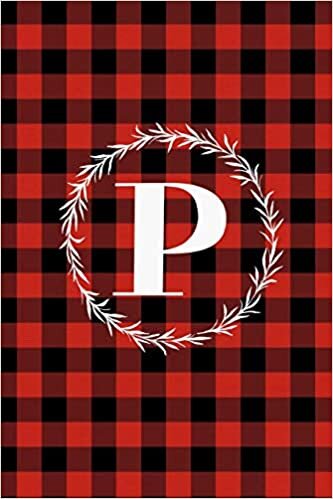 indir P: P Monogram Journal : Buffalo Plaid: 6x9 Inch, 120 Pages, Lined Journal, College Ruled Notepad