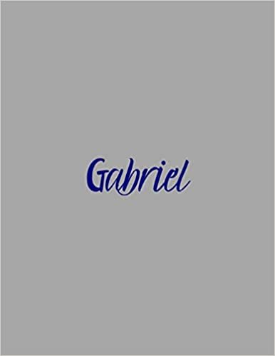 Gabriel: notebook with the name on the cover, elegant, discreet, official notebook for notes, dot grid notebook,
