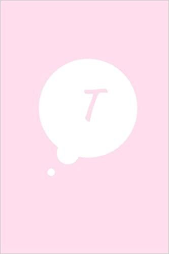 T: 6 x 9 Journal Notebook, Initial "T" Monogram Comic Book Bubble, Pink Cover , Blank Lined Journal (Diary, Daily Planner) , 110 Durable Pages, Journal to Write In indir