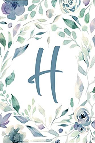 indir H: Light Purple Floral 6”x9” Lined Notebook (Light Purple Floral 6”x9” Alphabet Series - Letter H, Band 8)