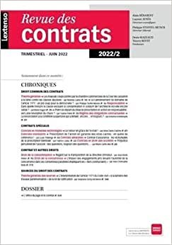 تحميل Revue des Contrats N°2-2022