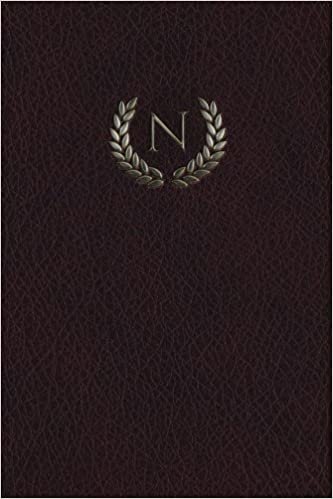 Monogram "N" Notebook: 150 page Journal Diary Notebook (Monogram Maroon 150 Lined, Band 14): Volume 14 indir