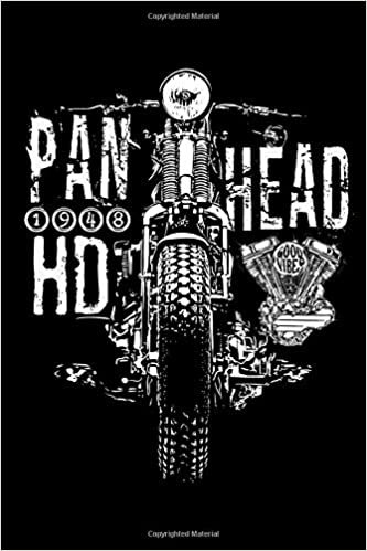 Panhead HD 1948 Good Vibes American Motorcycle V-Twin: Harley Davidson Pan Head Motorcycle Engine Blank Lined College Ruled 100 Page Notebook indir