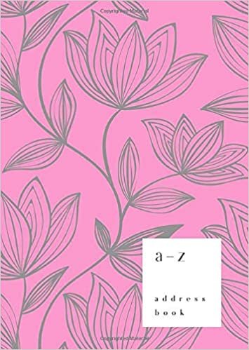 A-Z Address Book: B6 Small Notebook for Contact and Birthday | Journal with Alphabet Index | Hand-Drawn Brush Hipster Cover Design | Pink indir