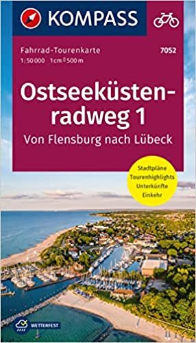 ダウンロード  KOMPASS Fahrrad-Tourenkarte Ostseekuestenradweg 1, von Flensburg nach Luebeck 1:50.000: Leporello Karte, reiss- und wetterfest 本